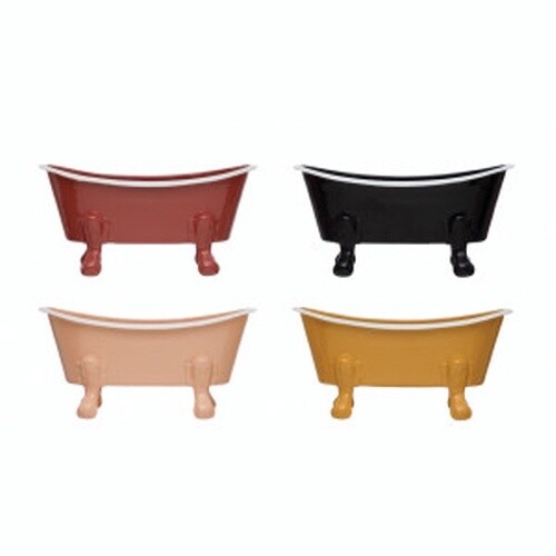 METAL BATHTUB SOAPDISH 5.5X2.5" ASST