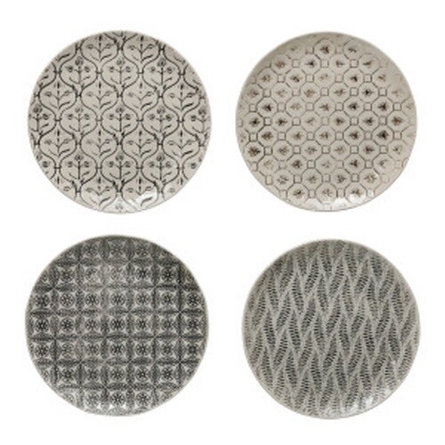 HAND STAMPED PLATE EMBOSSED PATTERN ASST