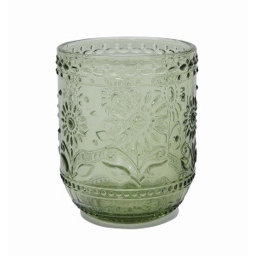 12 OZ. EMBOSSED DRINKING GLASS,