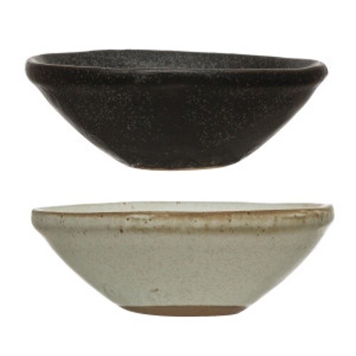 STONEWARE BOWL, MATTE REACTIVE GLAZE, 2 COLORS