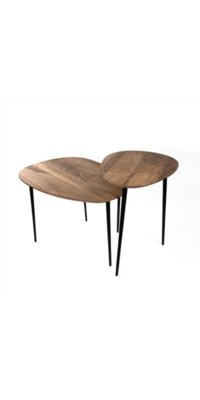Accent tables LATINA set/2 mango wood 18x18x22H