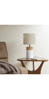Table lamp KARIO 18H white/beige ceramic