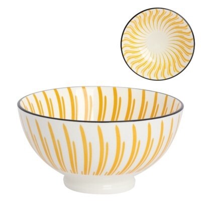 YELLOW STARBURST BOWL 6"