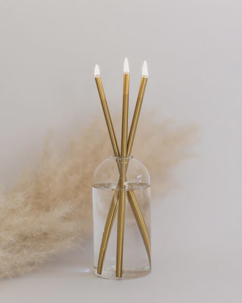 GOLD WICK SET OF 3
