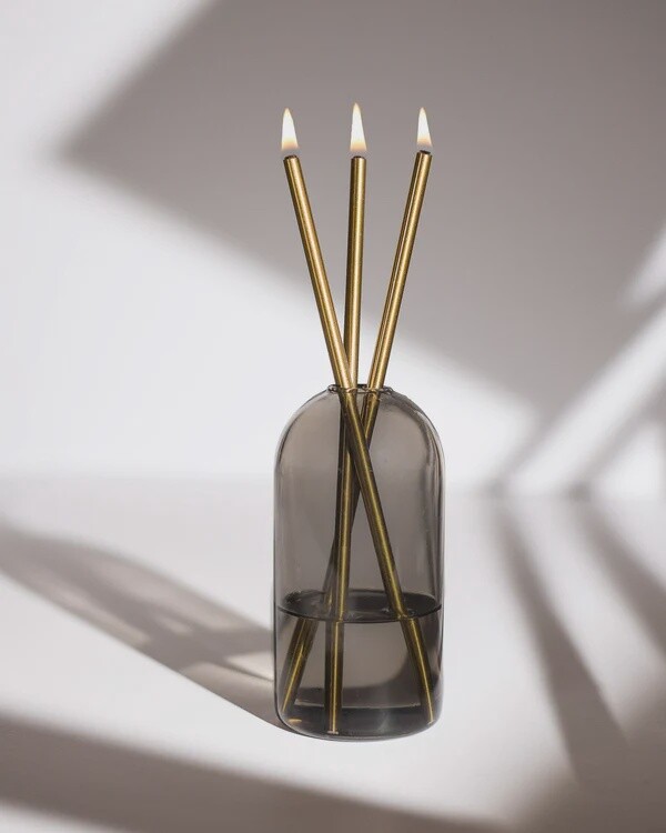 STORM GREY CANDLE VASE