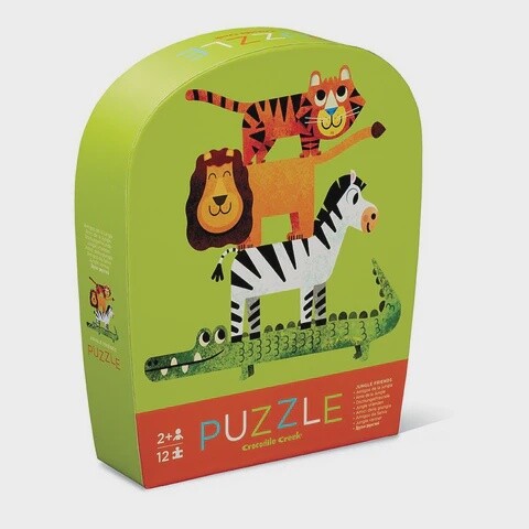 12-Piece Mini Puzzle - Jungle Friends