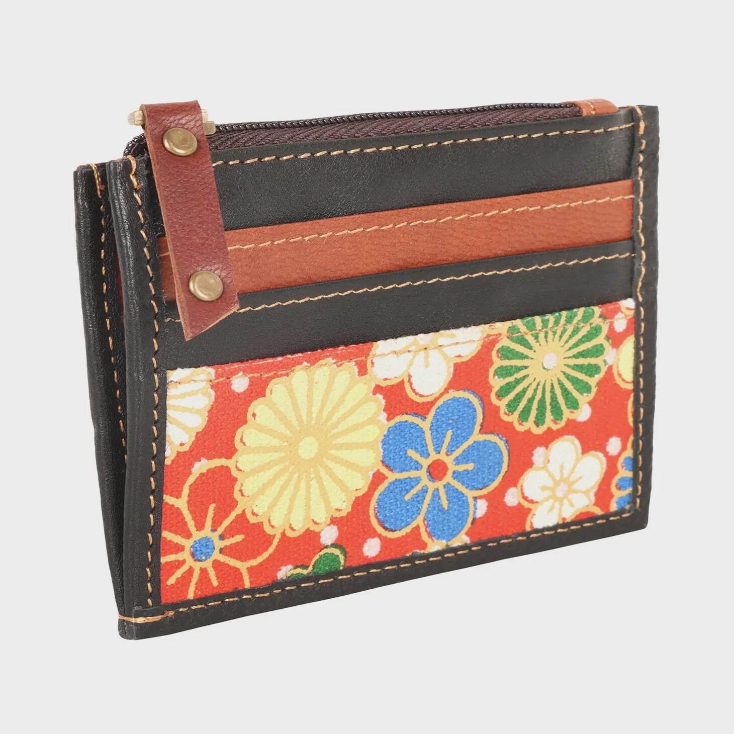 FLORAL CC WALLET RED BT44