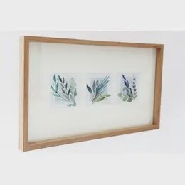 TRIPLE OLIVE ART WITH WOODEN FRAME