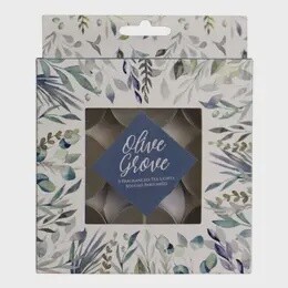 PACK OF 9 GIFT BOXED TEALIGHT CANDLES - OLIVE GROVE SCENTED
