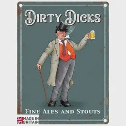 METAL SIGN - SMALL PUB SIGN - DIRTY D*CKS