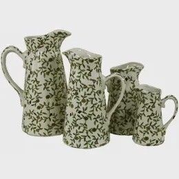 SET OF 4 CERAMIC JUGS ASST