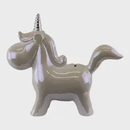 PEARLISED CERAMIC UNICORN MONEY BOX