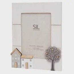 WOODEN HOUSES PHOTO FRAME