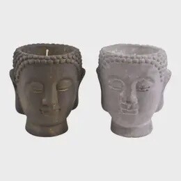 MEDIUM CEMENT BUDDHA DESGIN CANDLE
