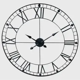 BLACK ROMAN NUMERAL CLOCK