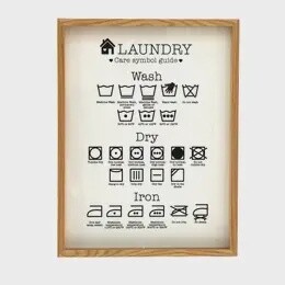 LAUNDRY CARE SYMBOL IN FRAME