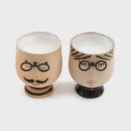 MR AND MRS EGG CUPS