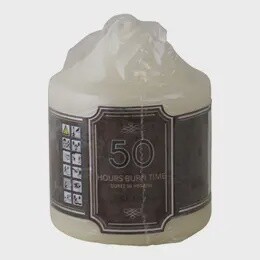 WHITE 50 HOUR CHURCH CANDLE