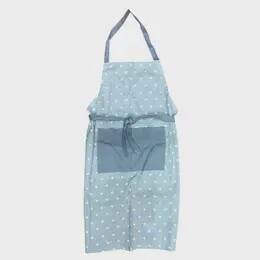 APRON GREY HEART PRINT