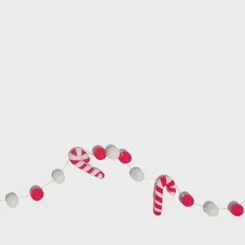 CANDY CANE FELTED GARLAND