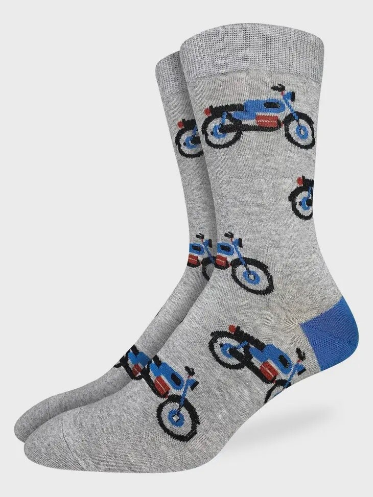 Men's Grey Motorcycle Socks