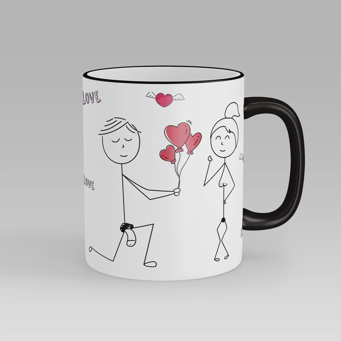 LINE DRAWING COUPLE MUG
