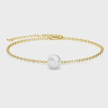 CRYSTAL PEARL BRACELET GOLD