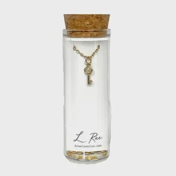 GOLD KEY CHARM NECKLACE
