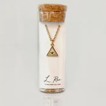 GOLDEN EVIL EYE NECKLACE