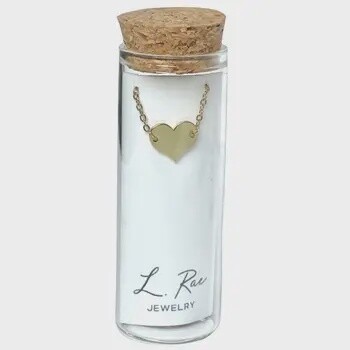 GOLD HEART CHARM NECKLACE