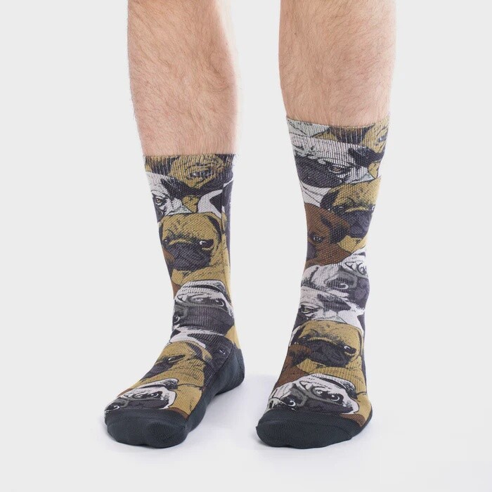 SOCKS MENS SOCIAL PUGS