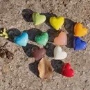 GLASS HEARTS RAINBOW