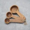 WOOD MEASURING SPOONS SET OF 3 SUAR