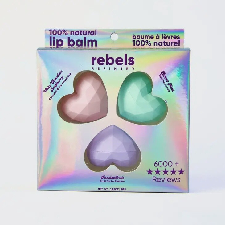 HEART LIP BALM GIFT SET 3 PACK