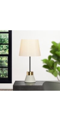 Loris Tapered Brass/Cement Accent Lamp