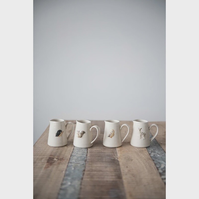 hand painted animal creamer asst