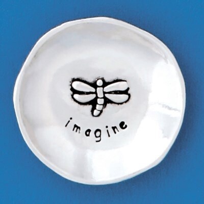 DRAGONFLY PEWTER CHARM BOWL - IMAGINE