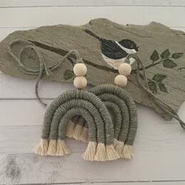 MACRAME CAR DIFFUSER - RAINBOW DESIGN