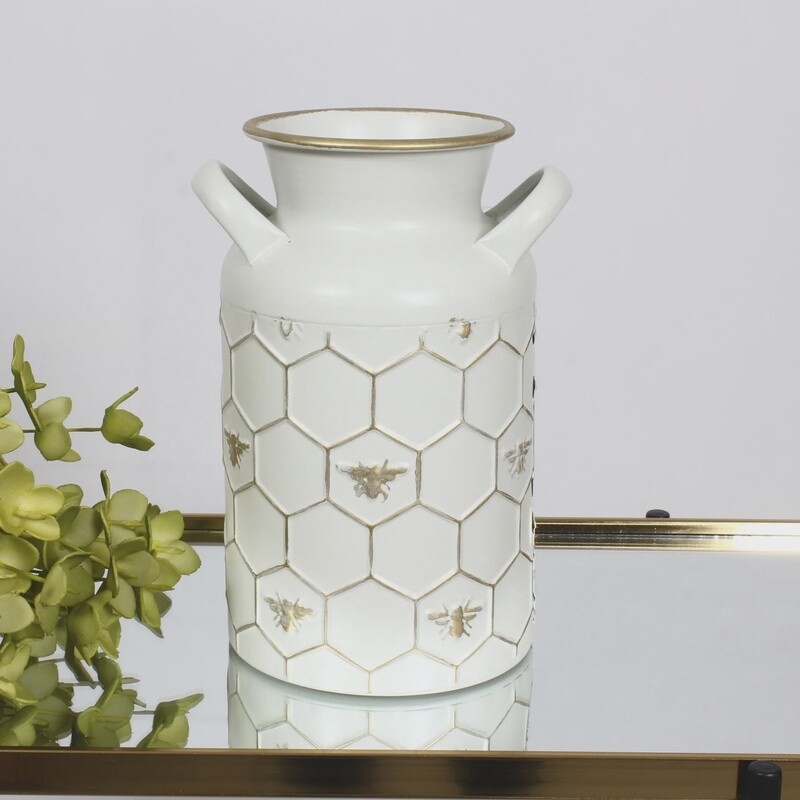 HONEY COMB WHT/GLD JUG