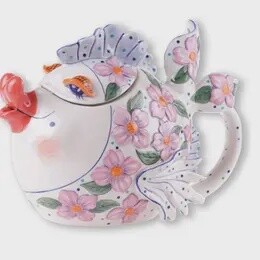 FLOWER FISH TEAPOT