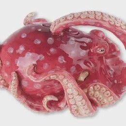 RED OCTOPUS TEAPOT