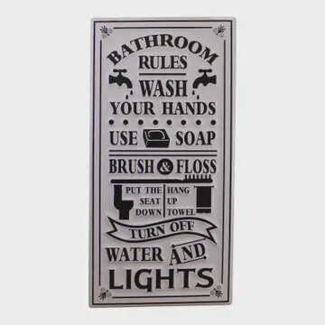 METAL BATHROOM RULES
