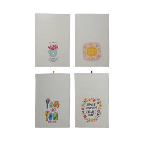 MOTIVATIONAL COTTON TEA TOWEL 4 STYLES