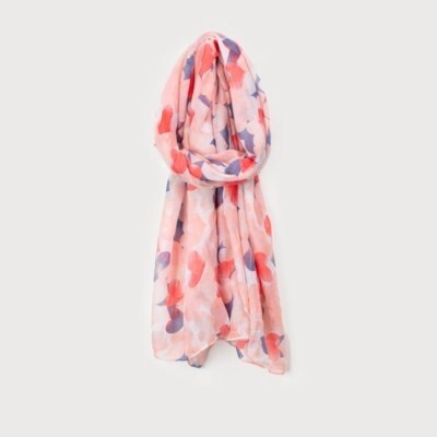 PINK AND BLUE HEART SCARF