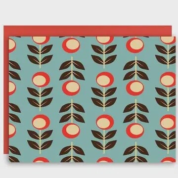 FOLK FLORAL NOTECARDS SET OF 8
