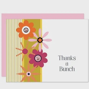 FLOWER POWER THANK YOU CARD SET 8