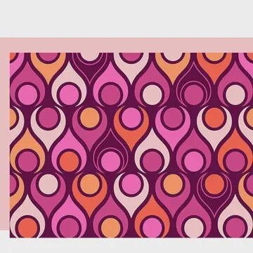 MCM PINK TEARDROP CARD