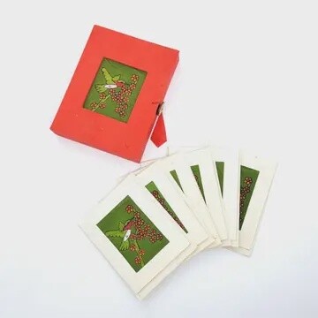 BATIK HUMMINDBIRD BOXED CARD SET