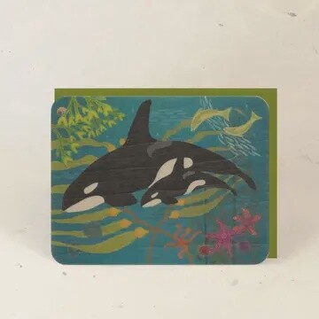 ORCA WOOD POSTCARD