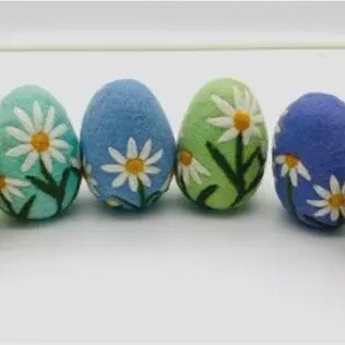 FELT EASTER EGGS ASST COLOURS MADE IN USA